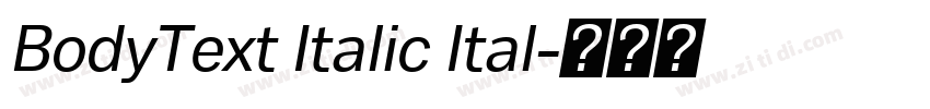 BodyText Italic Ital字体转换